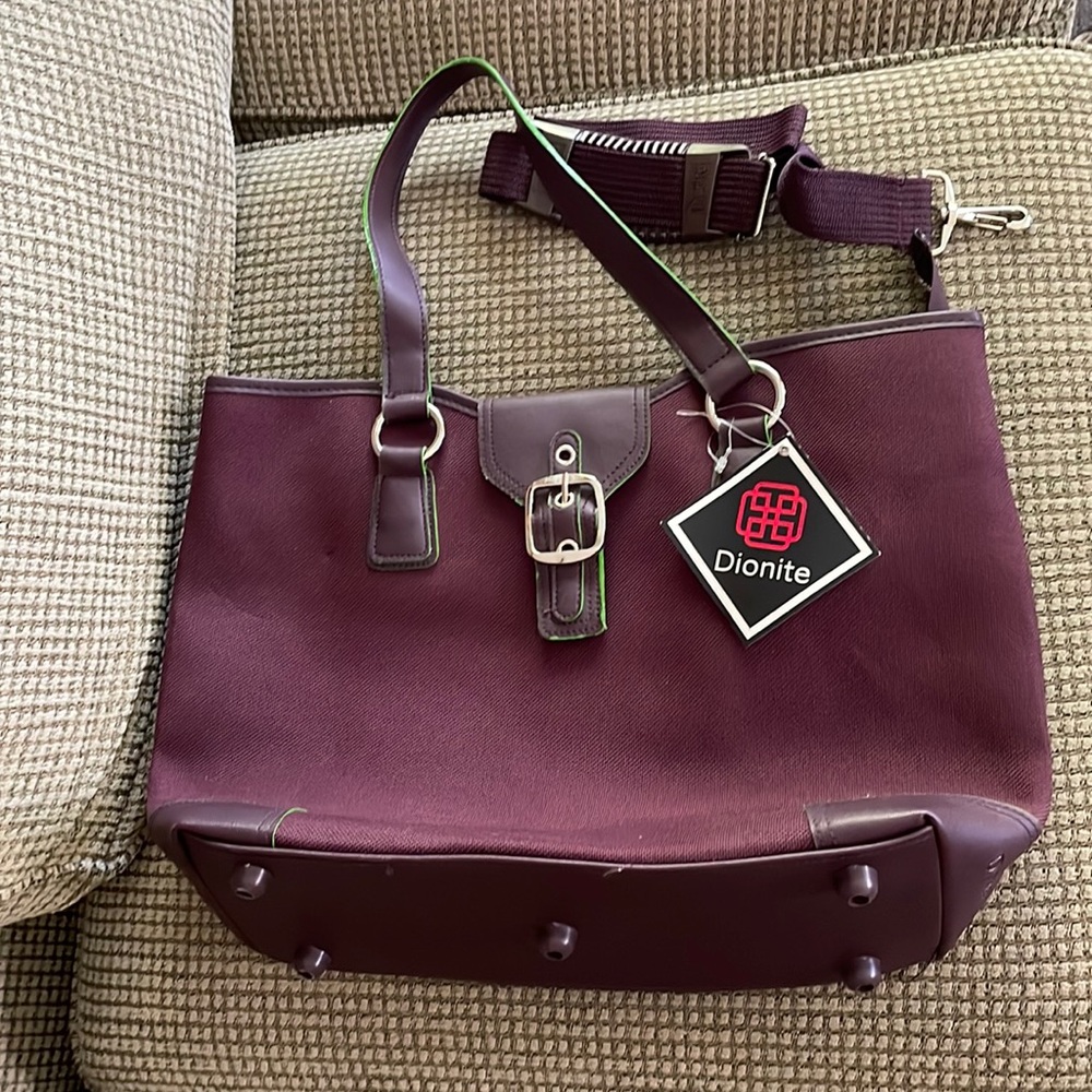 Dionite by Remo eggplant color tote bag